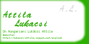 attila lukacsi business card